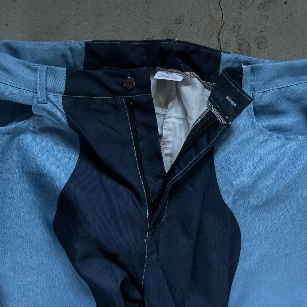 Blue and Black Wave Pattern Pants - Picture 3 of 3
